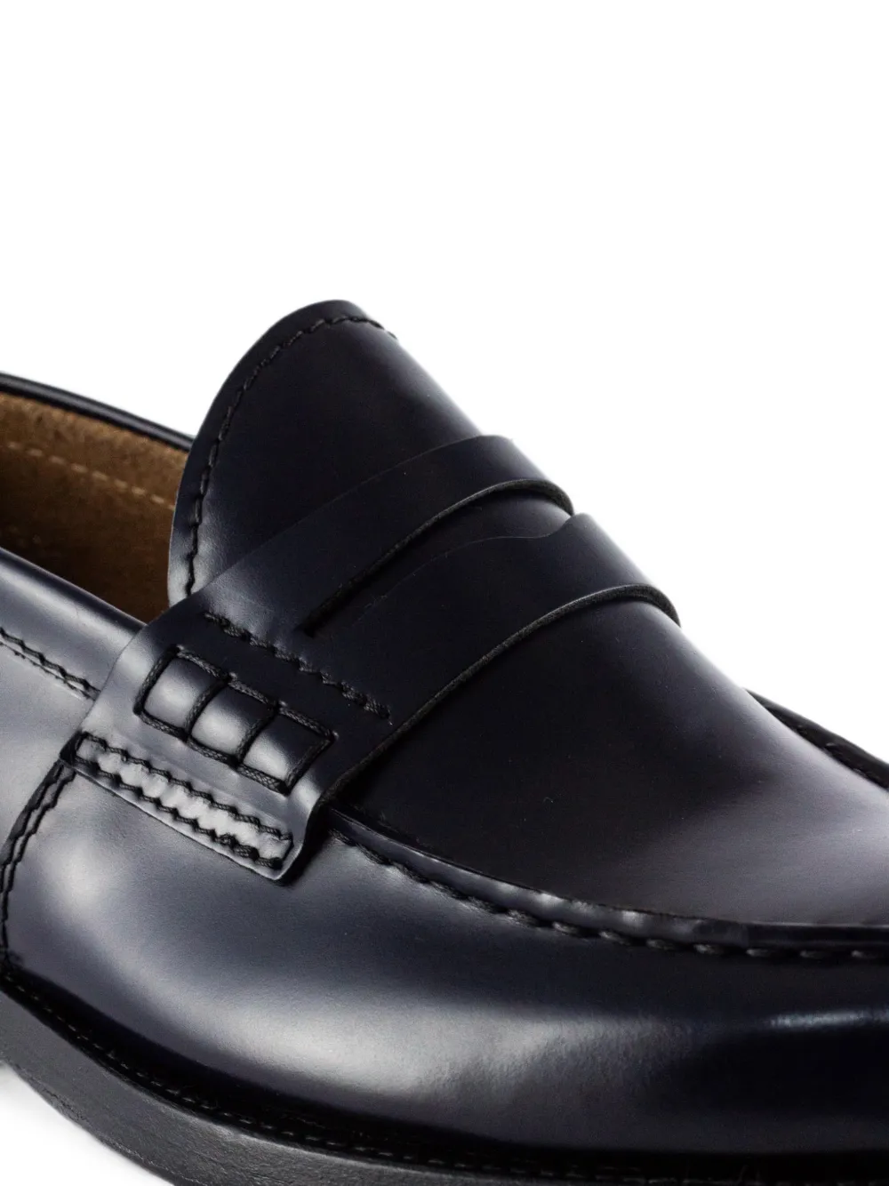 Green George classic penny loafers Zwart