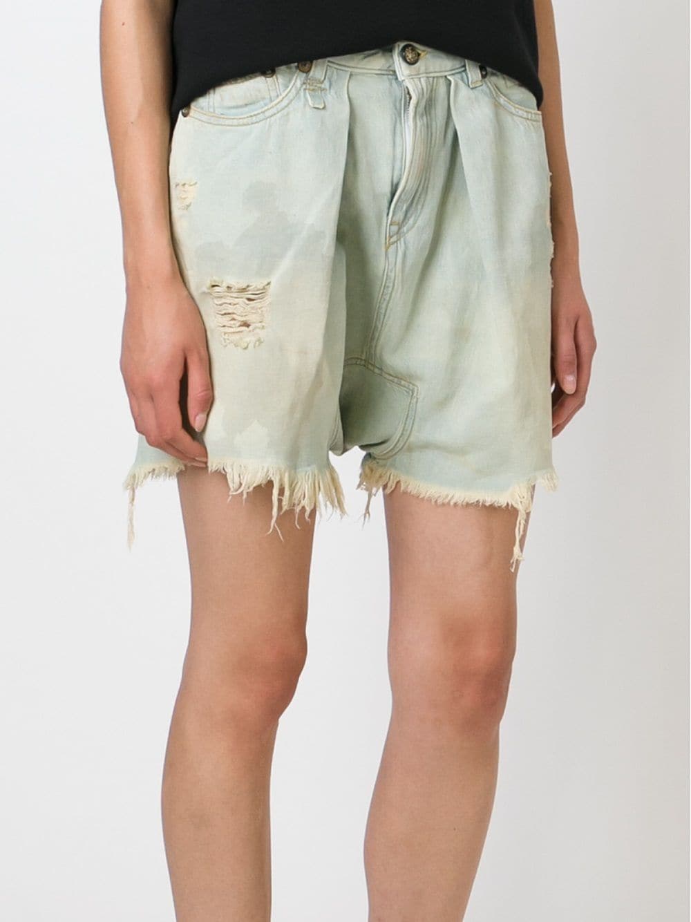 R13 Harem Distressed Denim Shorts Farfetch