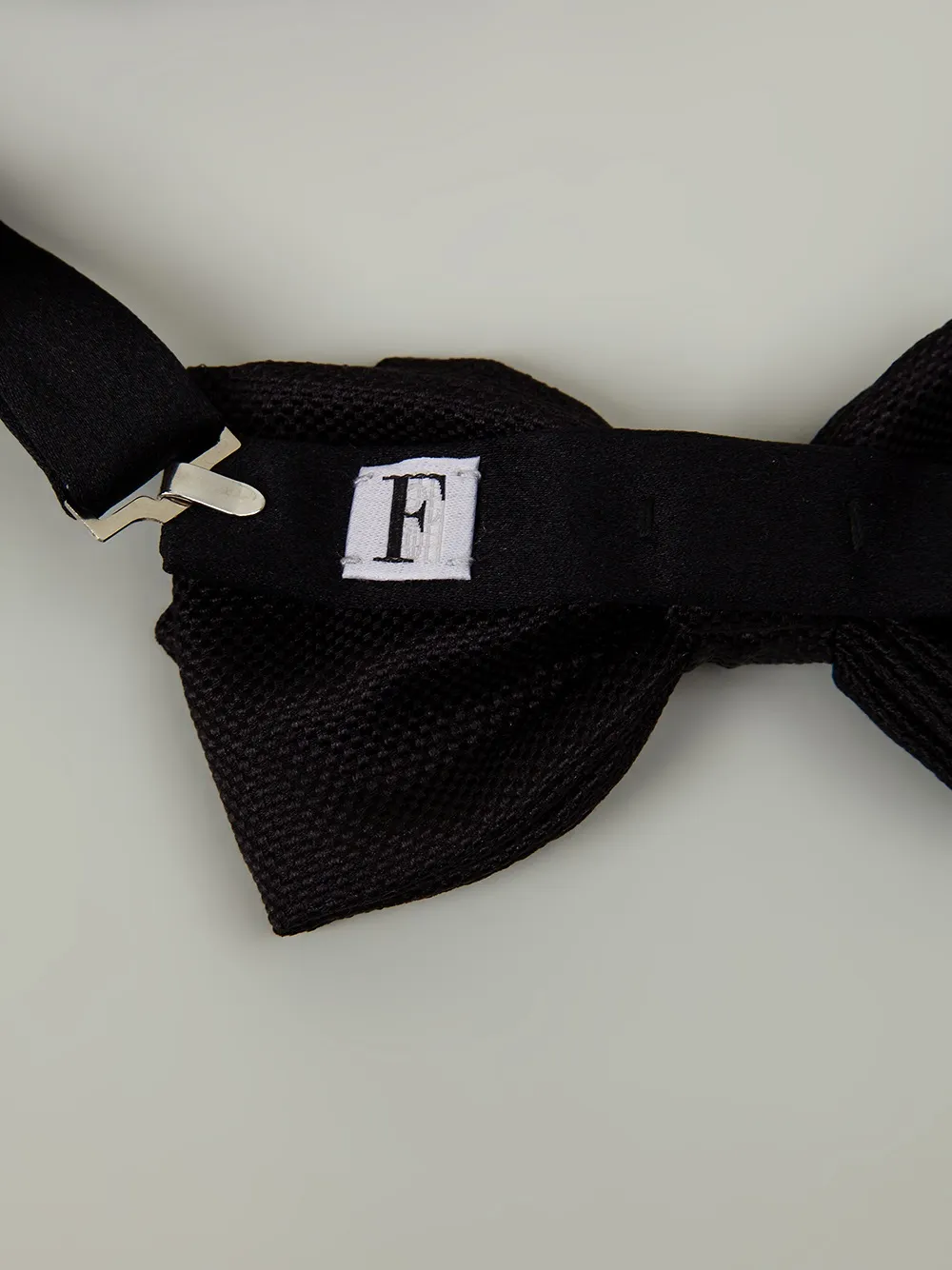 Maison F textured bow tie Zwart