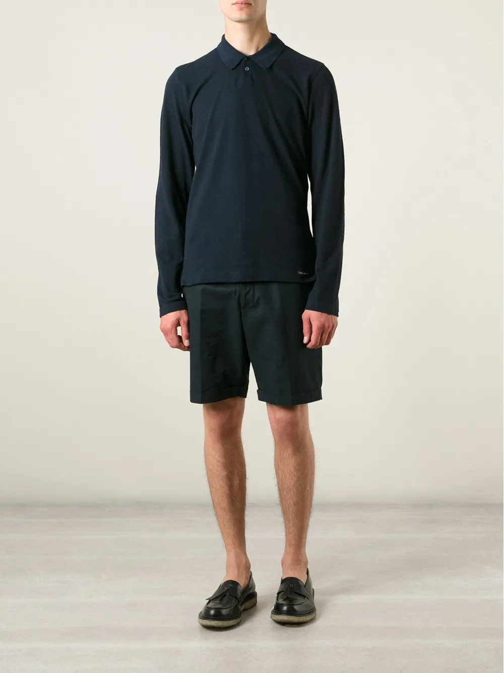 dolce & gabbana long sleeved polo shirt - farfetch