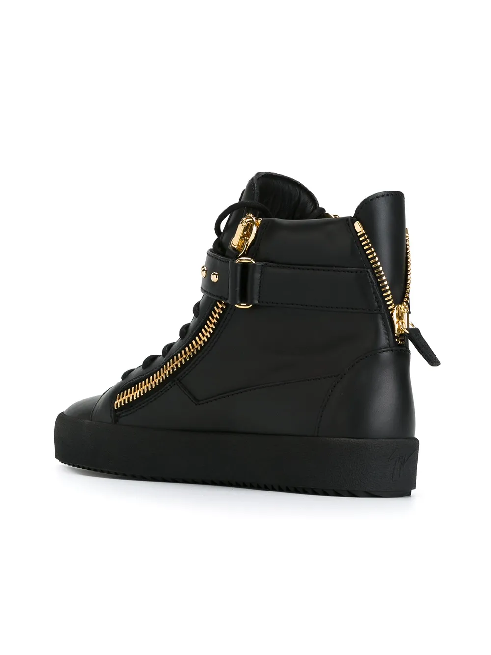 Giuseppe Zanotti zip detail hi-top sneakers Zwart