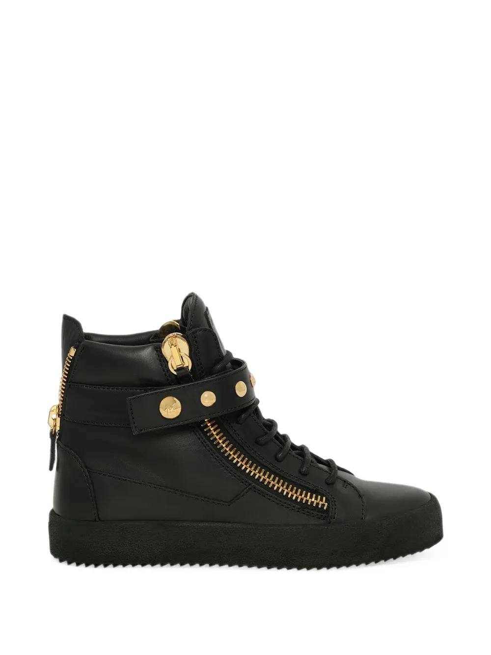Giuseppe Zanotti zip detail hi-top sneakers Zwart