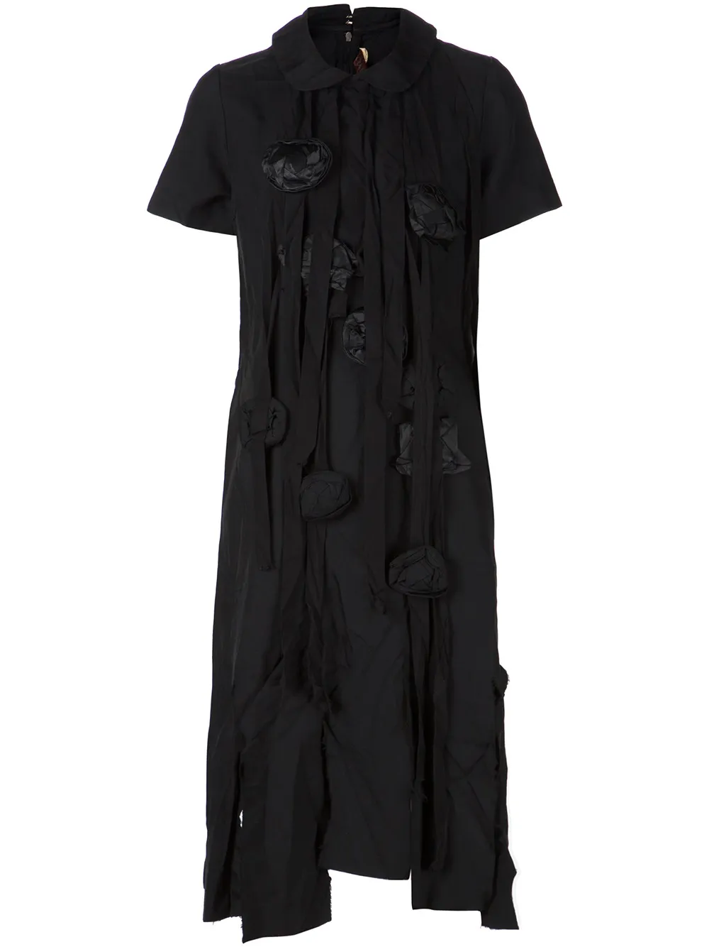 Comme Des Garçons flower appliqué shirt dress | Black | Image 1