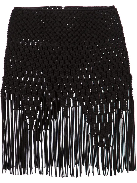 Noir Kei Ninomiya fringed braided skirt