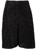 Noir Kei Ninomiya textured skirt - Black