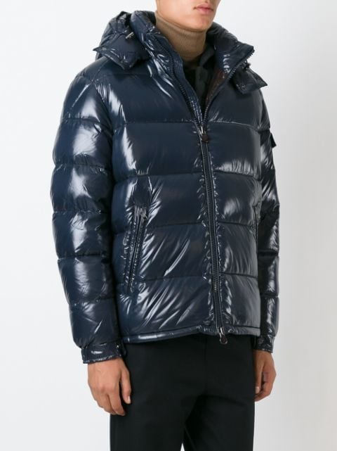 Shop blue Moncler Maya padded jacket 