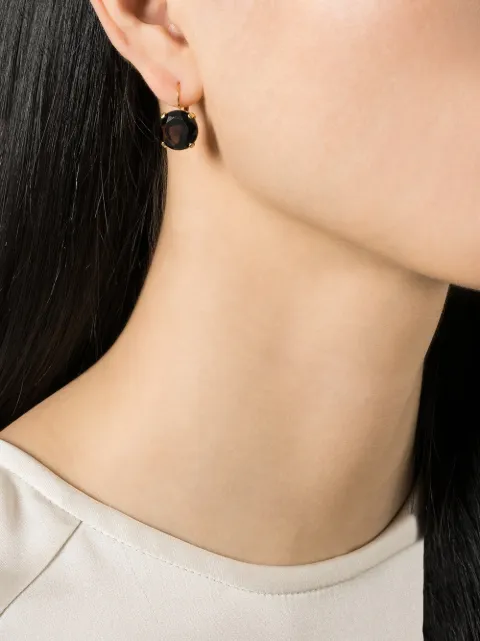 WOUTERS & HENDRIX SMOKED QUARTZ DROP EARINGS