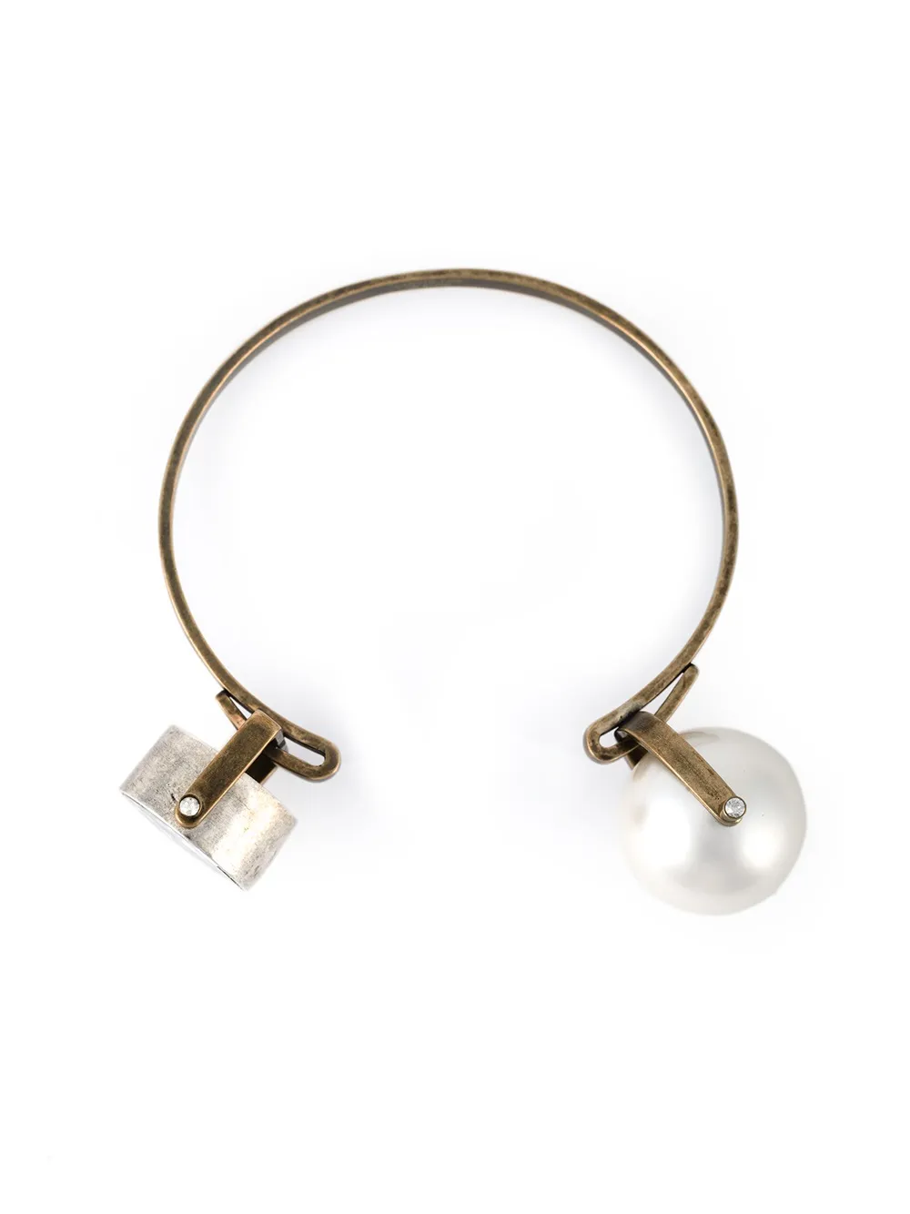  Lanvin Brazalete De Perla Y Cristal - Metalizado 