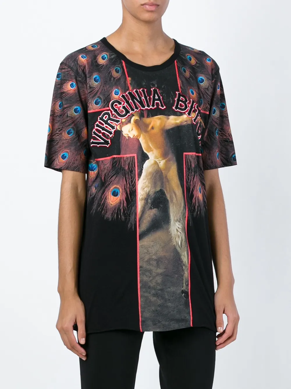  Givenchy T Shirt Mit virginia Bitch Schriftzug   Mehrfarbig 