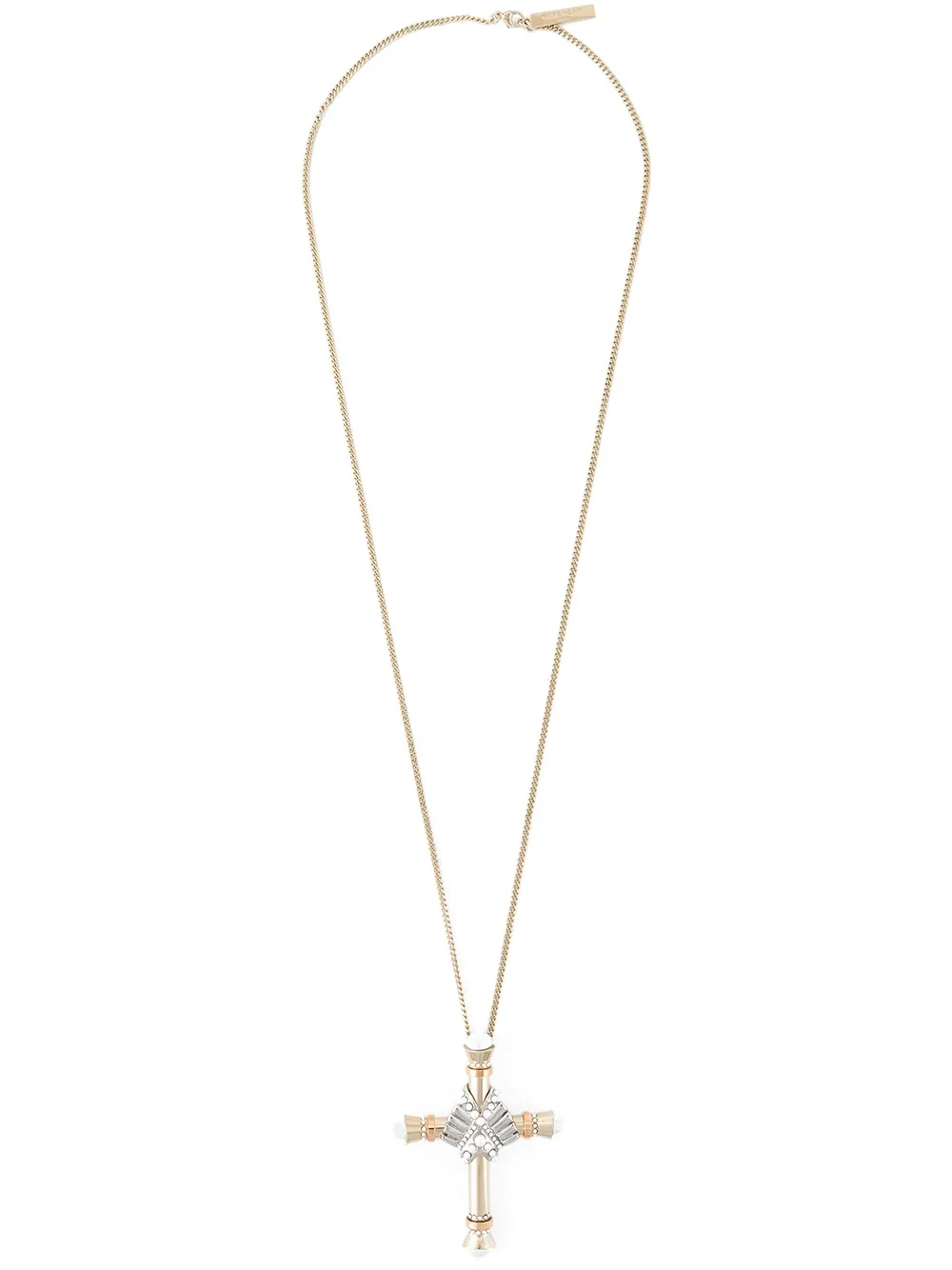 Givenchy crucifix pendant necklace - Effetto metallizzato