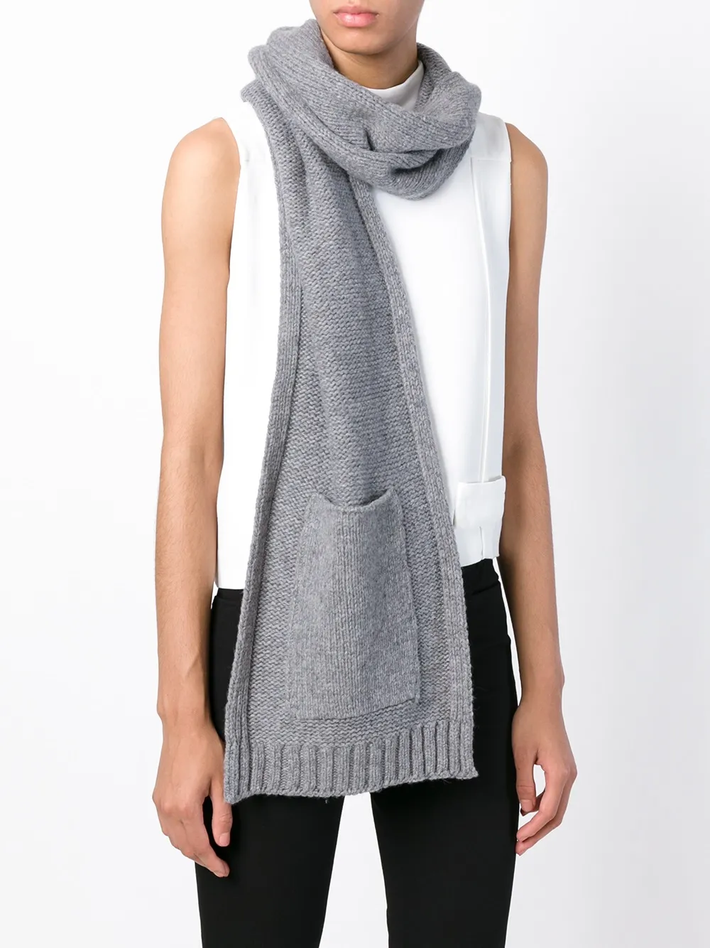 JOSEPH pocket scarf Grijs