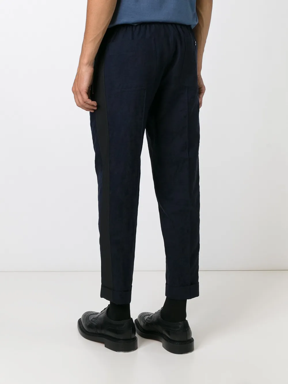 Alexander Mcqueen Tapered Cropped Trousers In Black