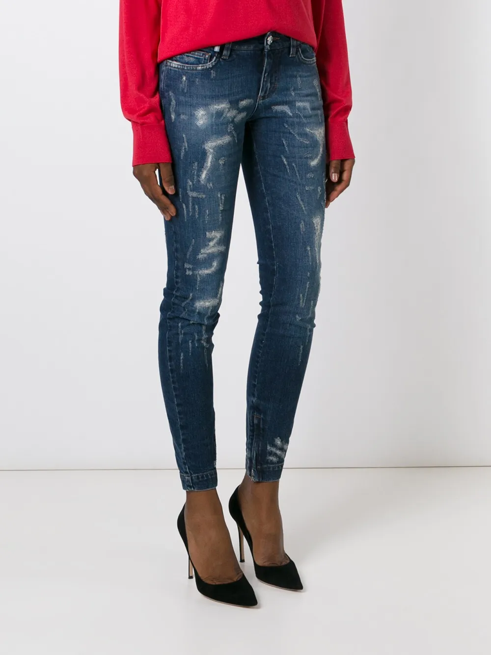 Dolce & Gabbana ripped jeans Blauw