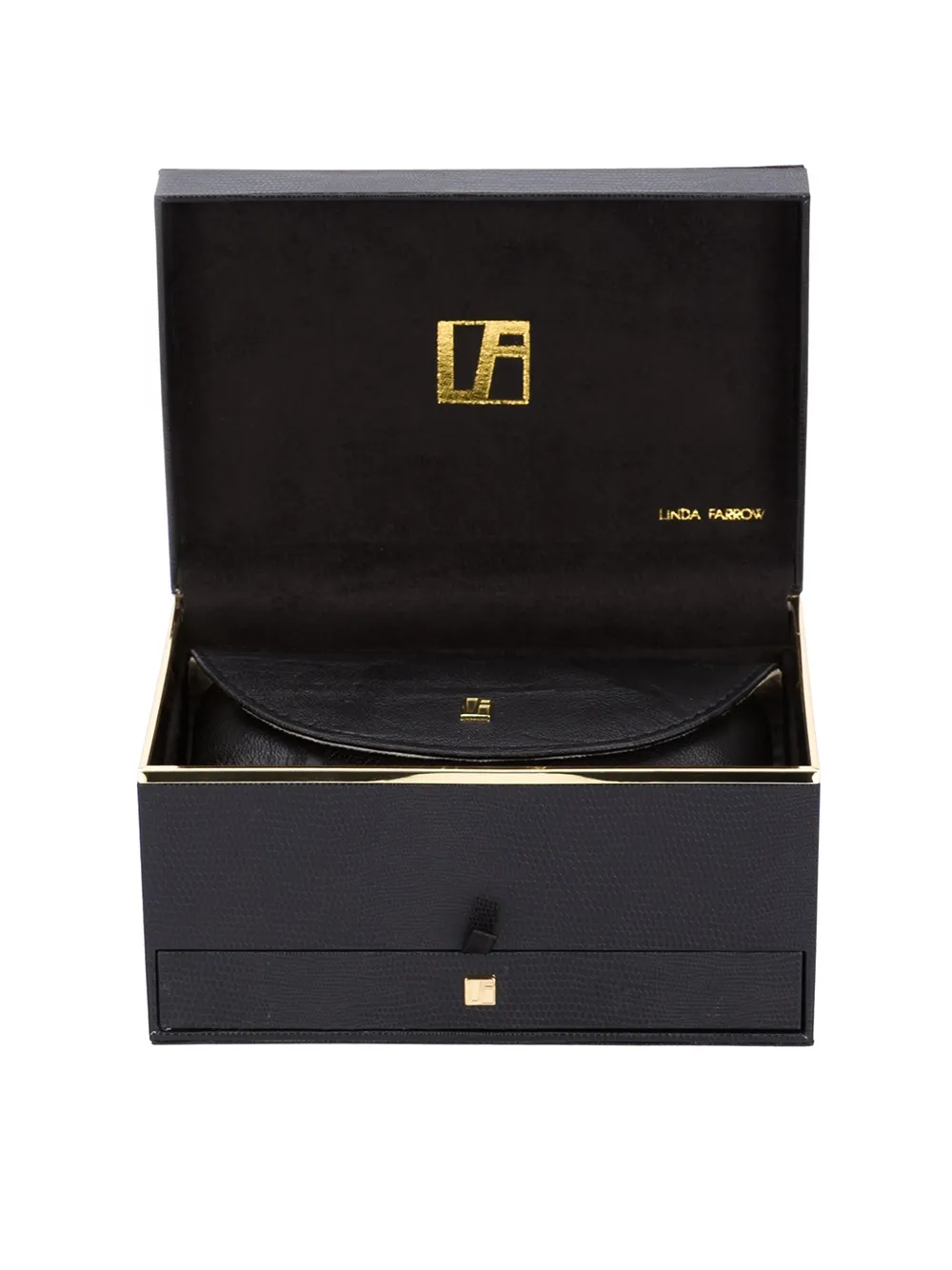 Linda Farrow zonnebril met vierkante rand Metallic