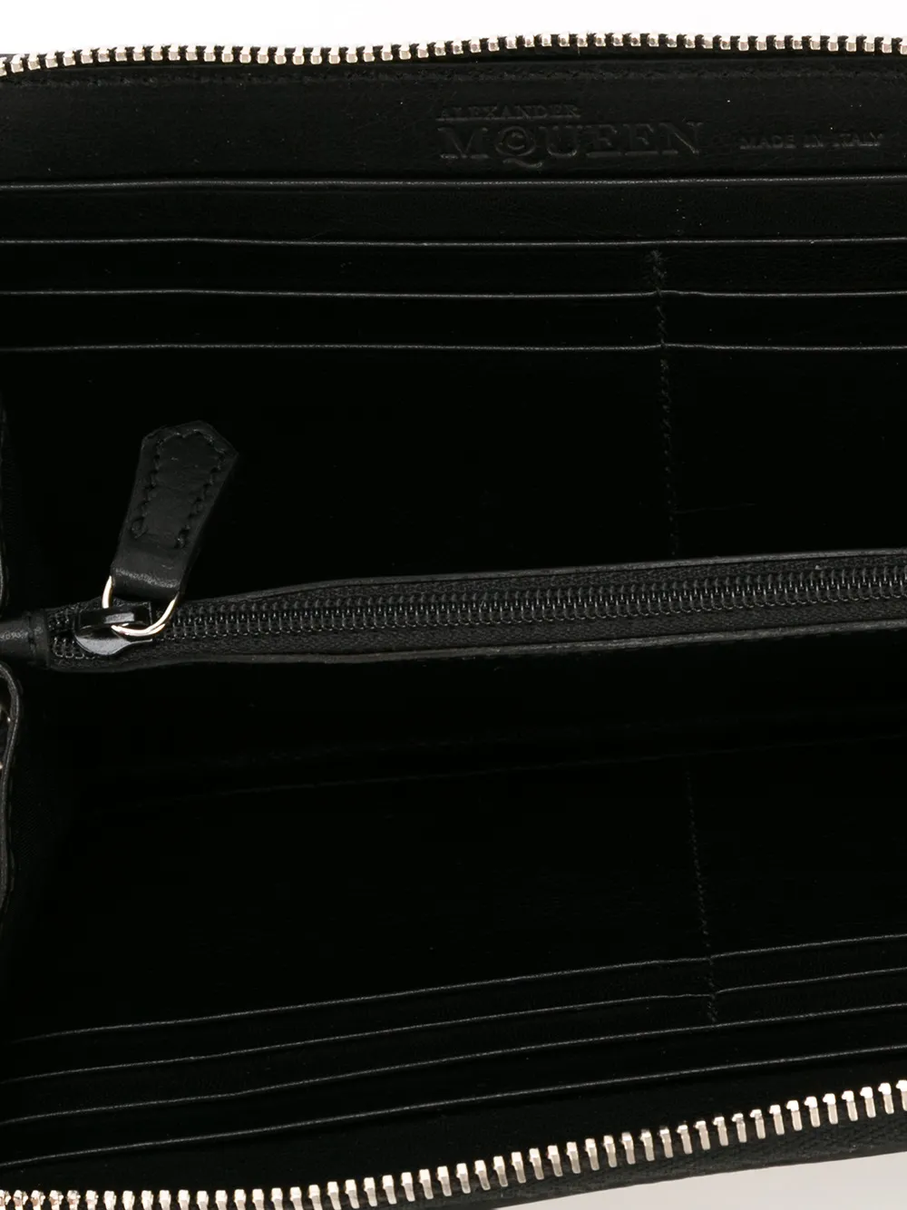 Alexander McQueen studded zip around wallet Zwart