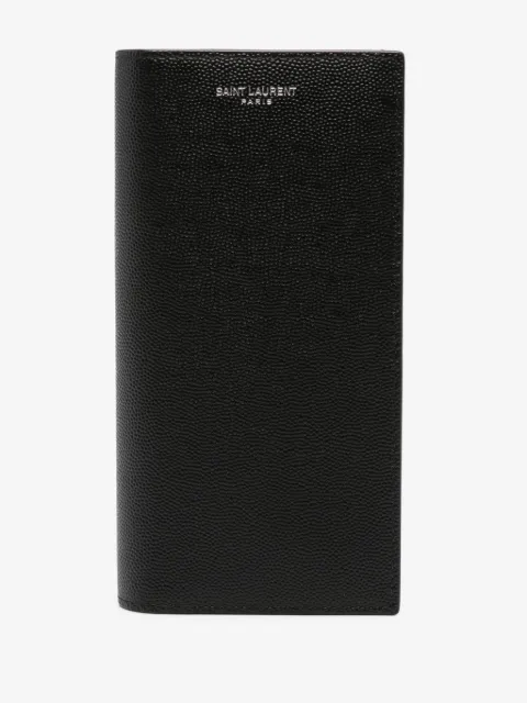 Saint Laurent logo-print grained-leather wallet