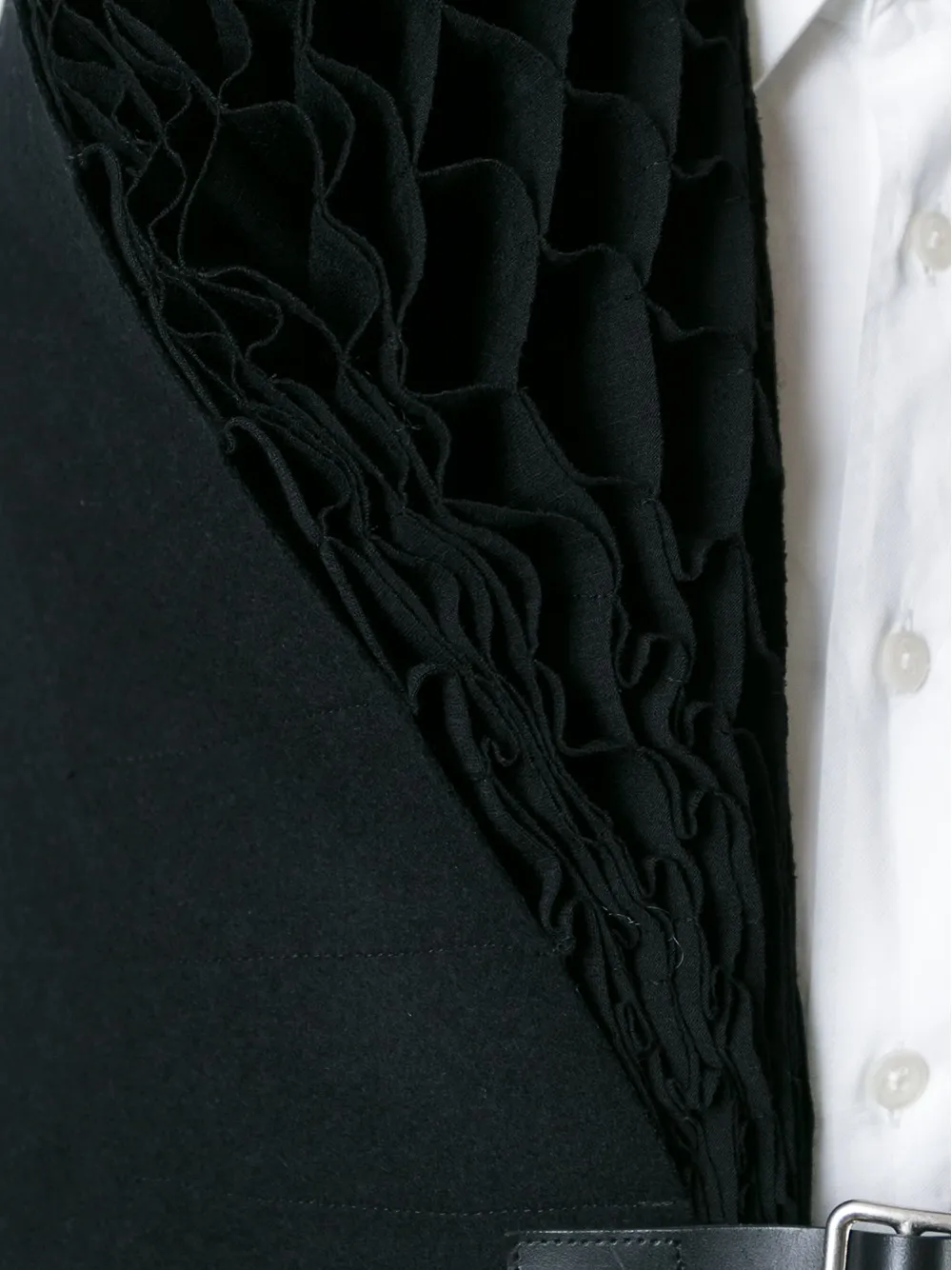 Junya Watanabe ruff collar cape Zwart