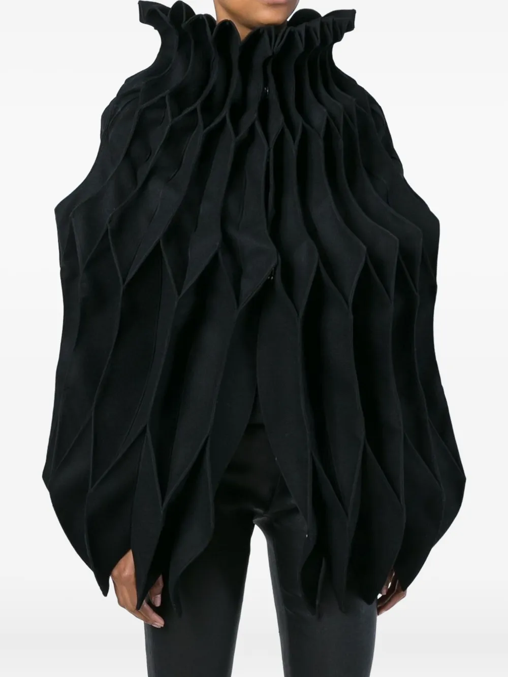 Junya Watanabe Pleated Casual Jacket In Black