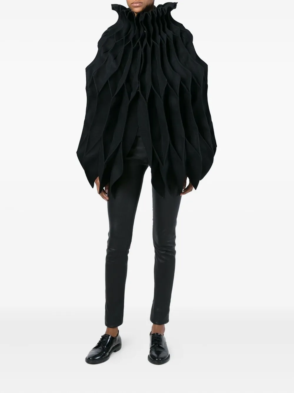 Junya Watanabe Pleated Casual Jacket In Black