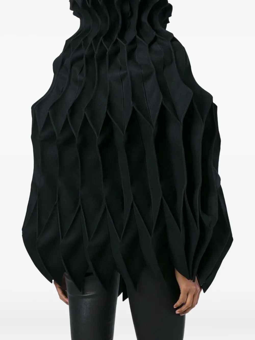 Junya Watanabe Pleated Casual Jacket In Black