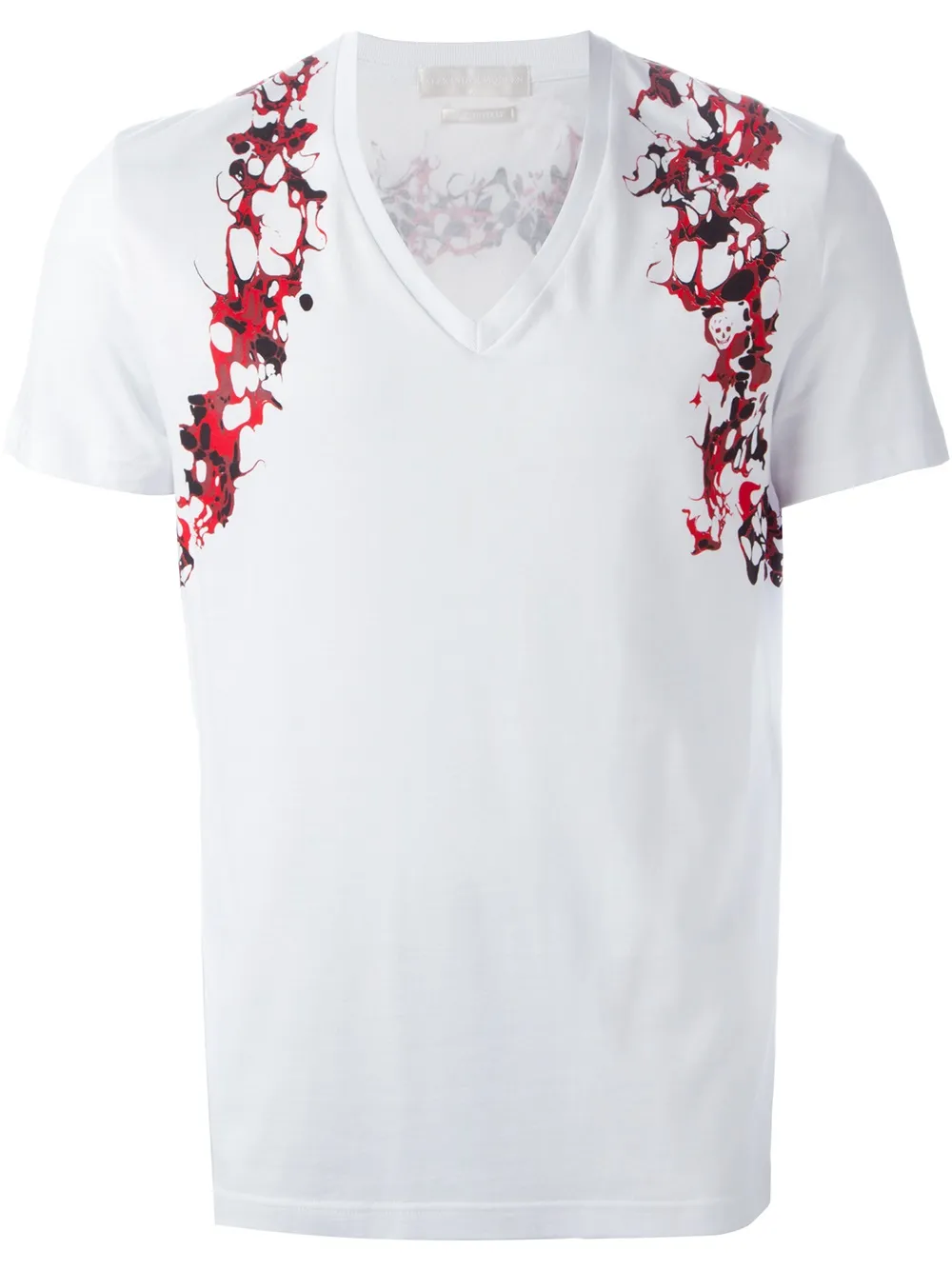 Alexander McQueen marbled print T-shirt Wit