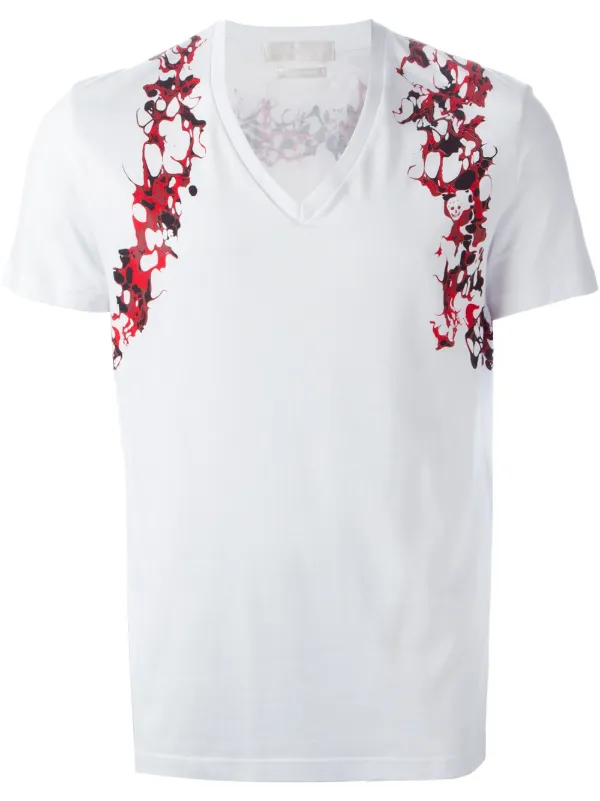 Alexander McQueen マーブル柄 Tシャツ | ホワイト | FARFETCH JP