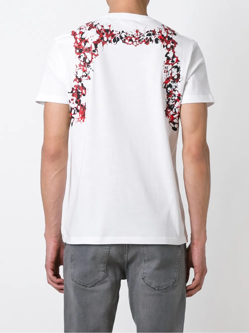 Alexander McQueen marbled print T-shirt Wit