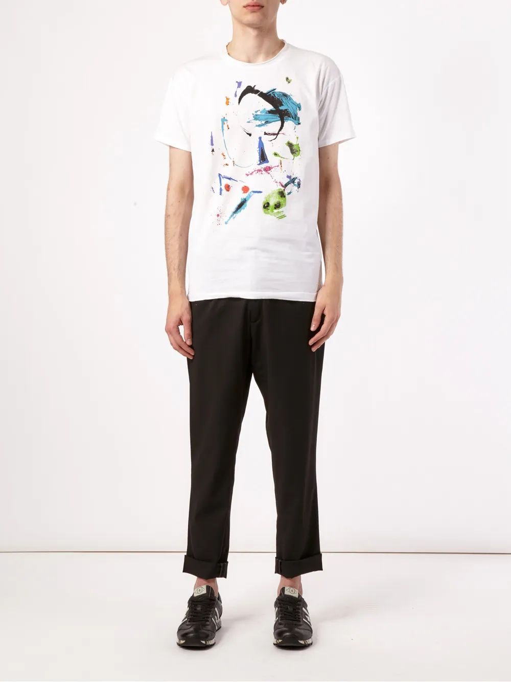 Leclaireur paint splash print T-shirt - Wit