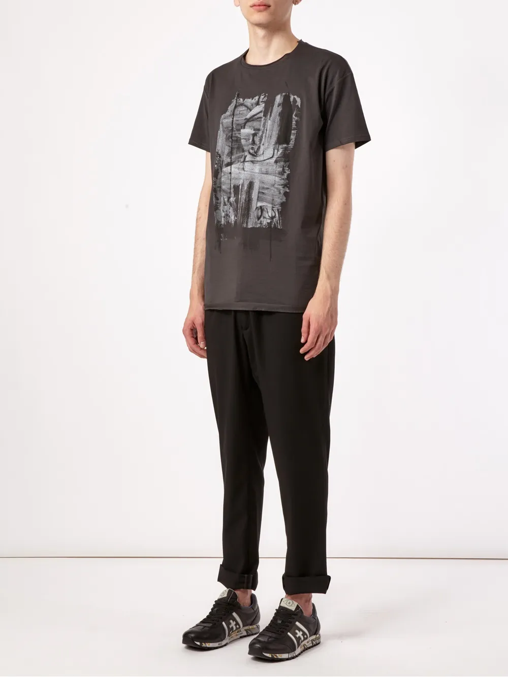  Leclaireur T Shirt Mit Abstraktem Print   Grau 