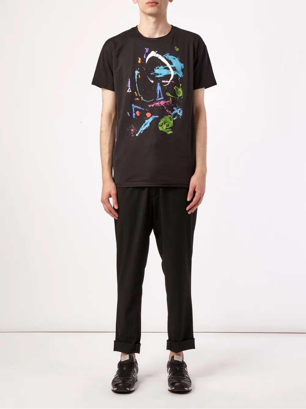 Leclaireur paint splash print T-shirt - Zwart