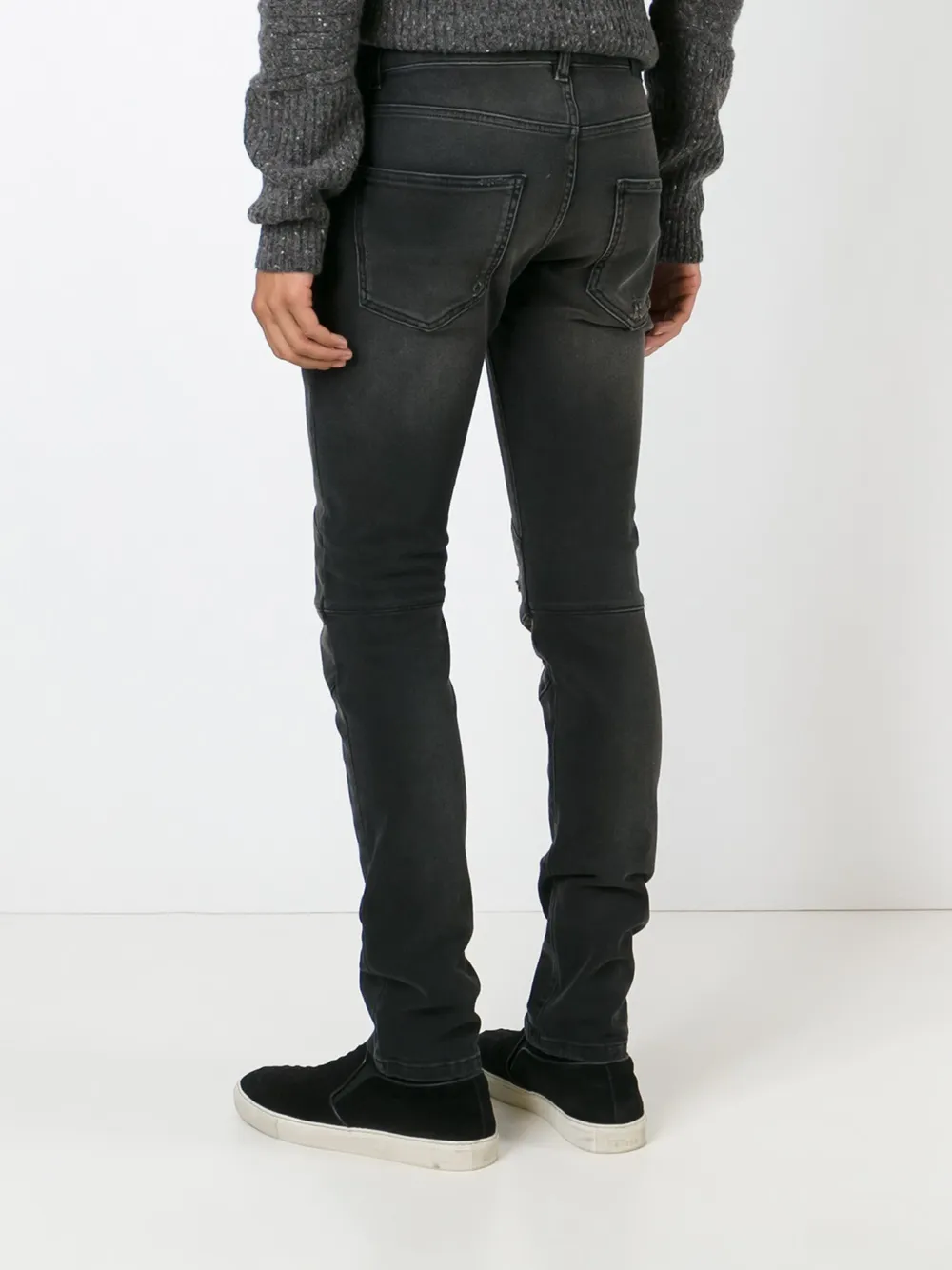 Pierre Balmain panelled skinny fit jeans Zwart