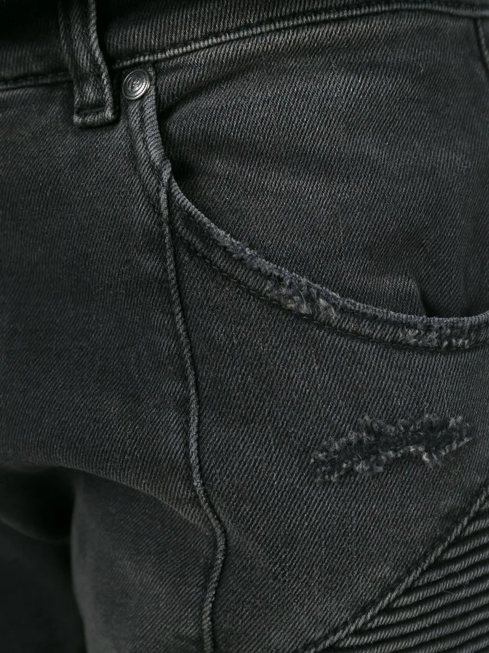 Pierre Balmain panelled skinny fit jeans Zwart