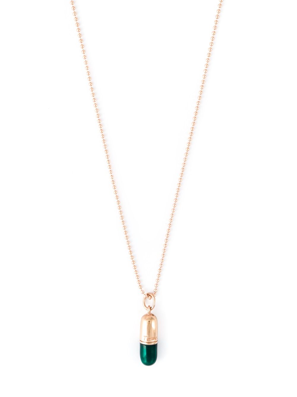 Shop True Rocks Small Pill Pendant Necklace In Metallic