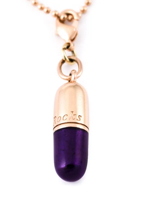 True Rocks Small Pill Pendant Necklace | Metallic | FARFETCH
