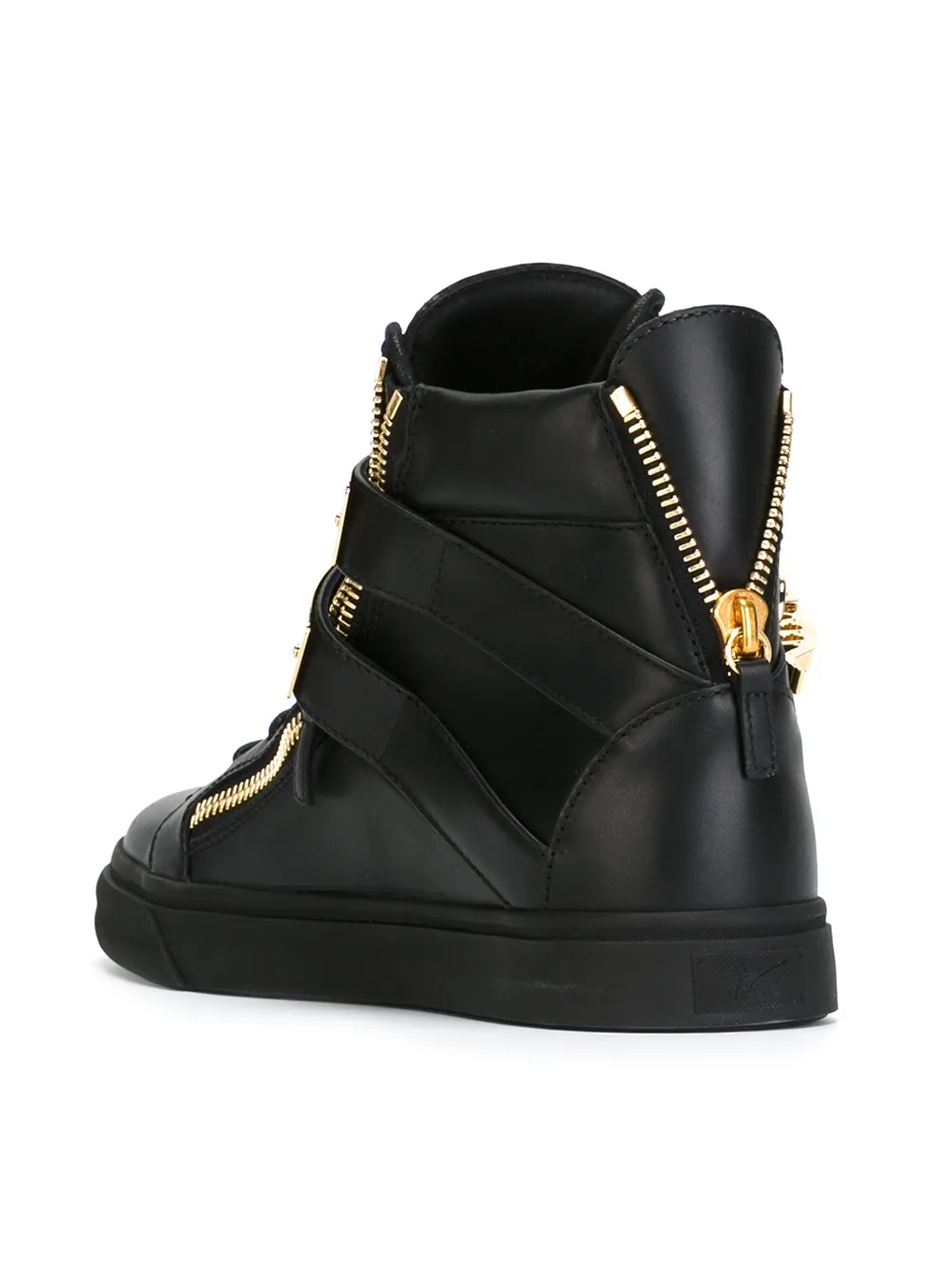 Giuseppe Zanotti 'Skylar' detail hi-top sneakers Zwart