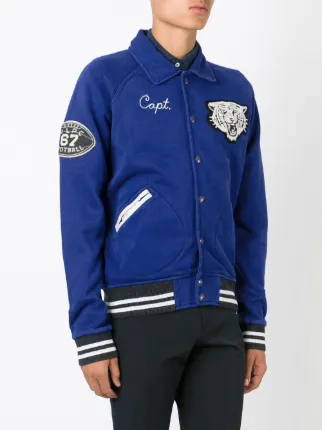 Ralph Estilo Lauren Bordados Polo Farfetch Con Chaqueta Universitaria wOPn0k
