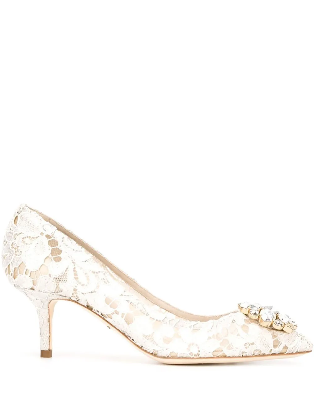 Dolce & Gabbana 60mm Lace Rainbow brooch-detail pumps | Grey | Image 1