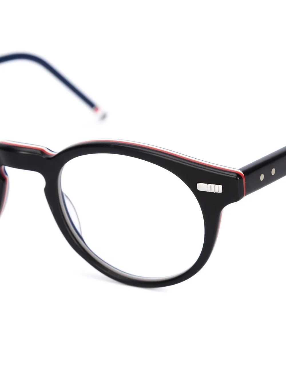 Thom Browne Eyewear round frame glasses Blauw