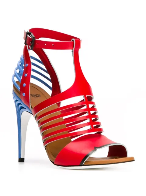 fendi red sandals