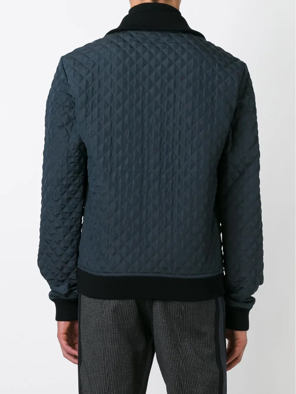 Dolce & Gabbana quilted bomber jacket Blauw