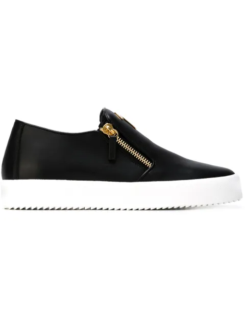 Giuseppe Zanotti ジップディテール ロゴスニーカー
