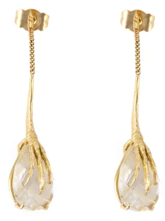 Wouters Hendrix Gold Crow S Claw Rutilated Quartz Earrings Farfetch Wouters Hendrix Gold Crow S Claw Rutilated Quartz Earrings