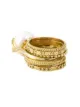 Wouters & Hendrix Gold pearl set of rings