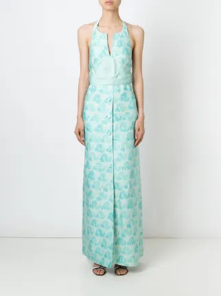Courrèges Vintage Printed Evening Dress Farfetch Courrèges Vintage Printed Evening Dress