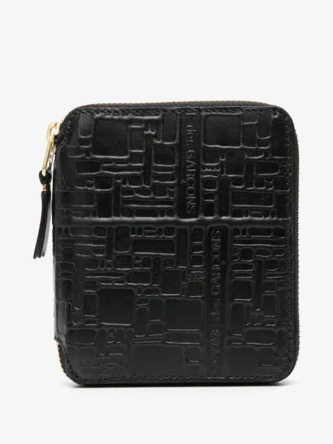 Comme Des Garçons Wallet cartera con motivo en relieve