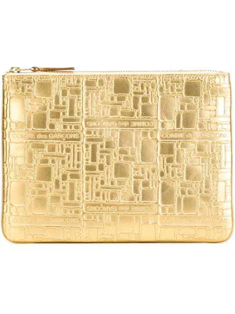 Comme Des Garçons Wallet foiled leather pouch