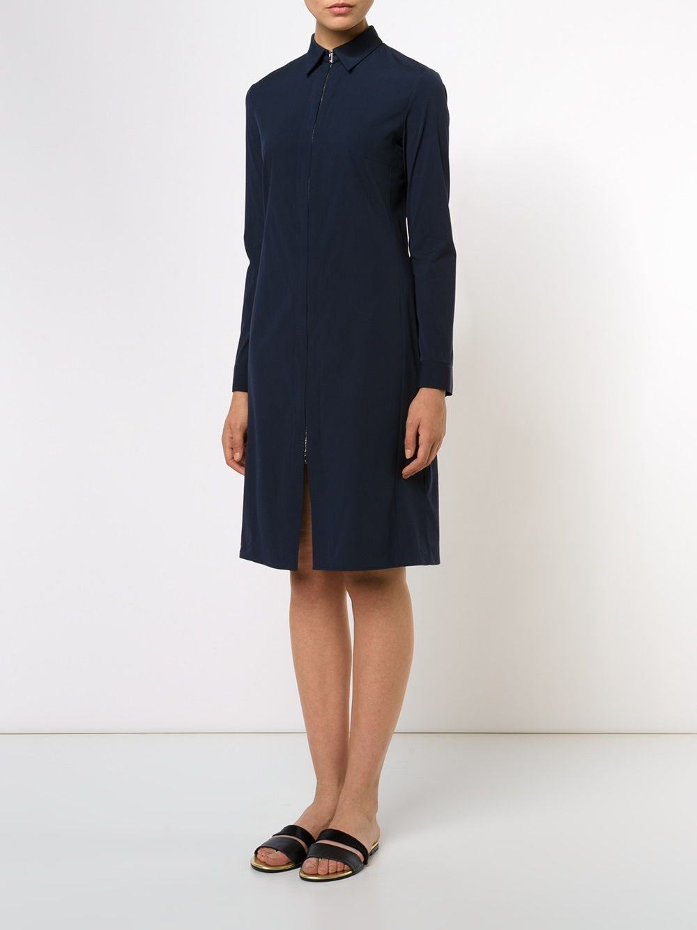 zip front shirt dress