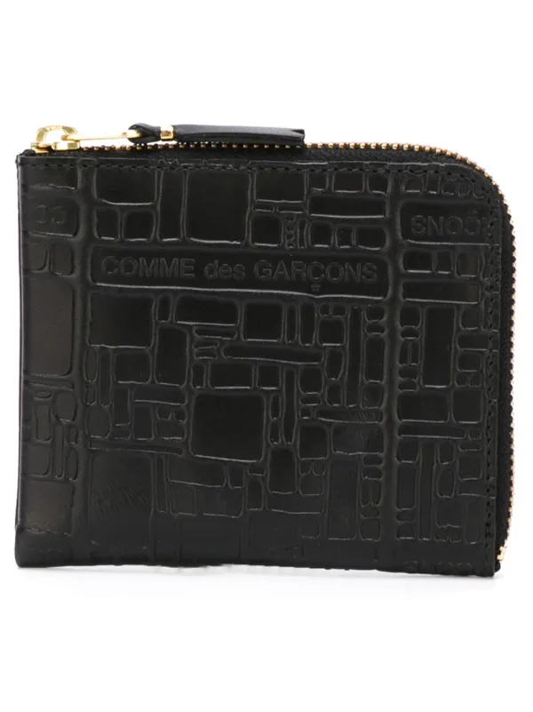 comme des garcons embossed wallet