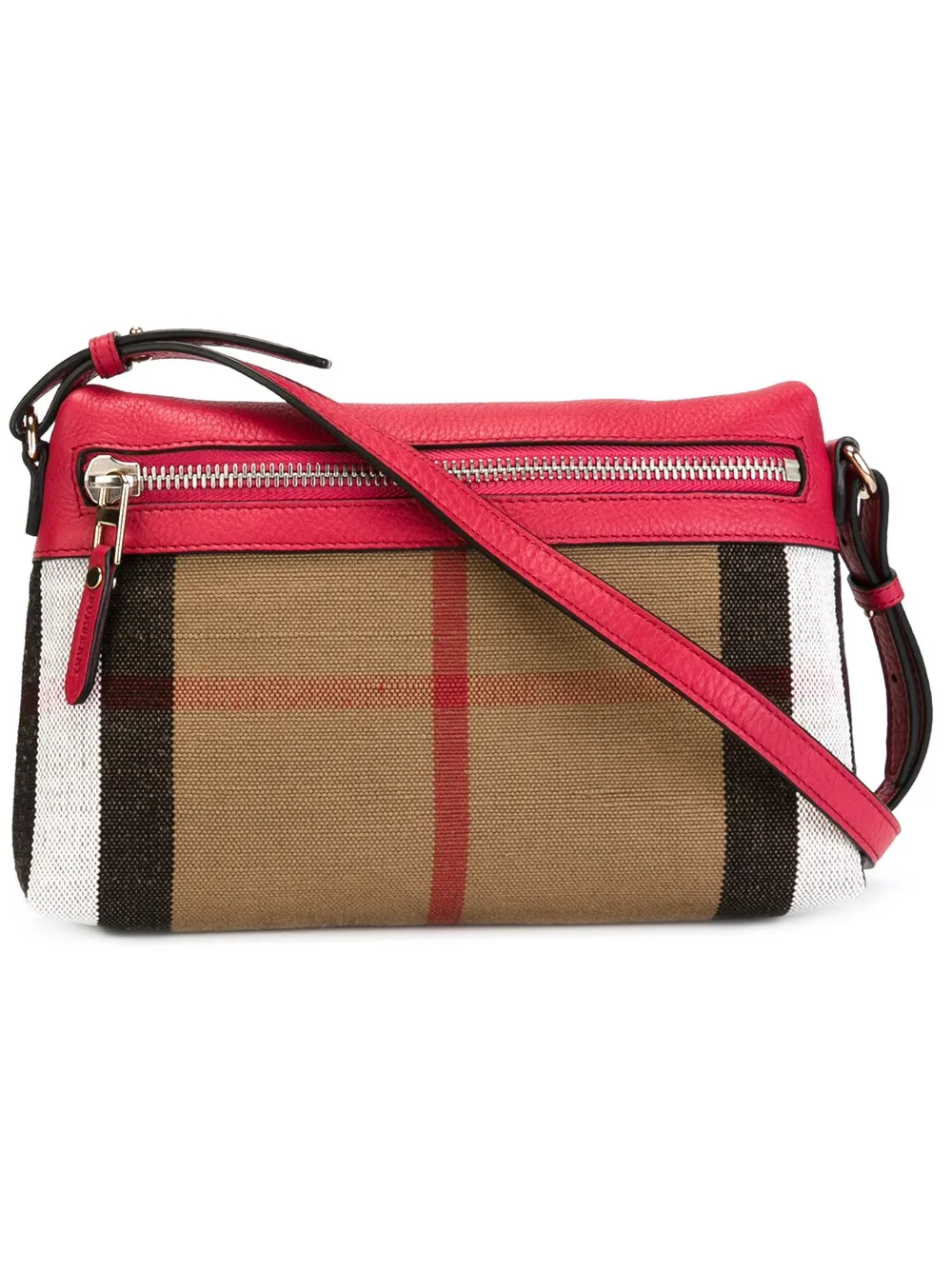 Burberry check canvas shoulder bag Roze