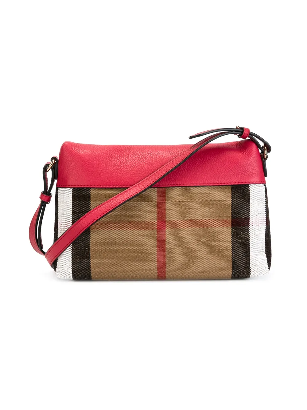 Burberry check canvas shoulder bag Roze